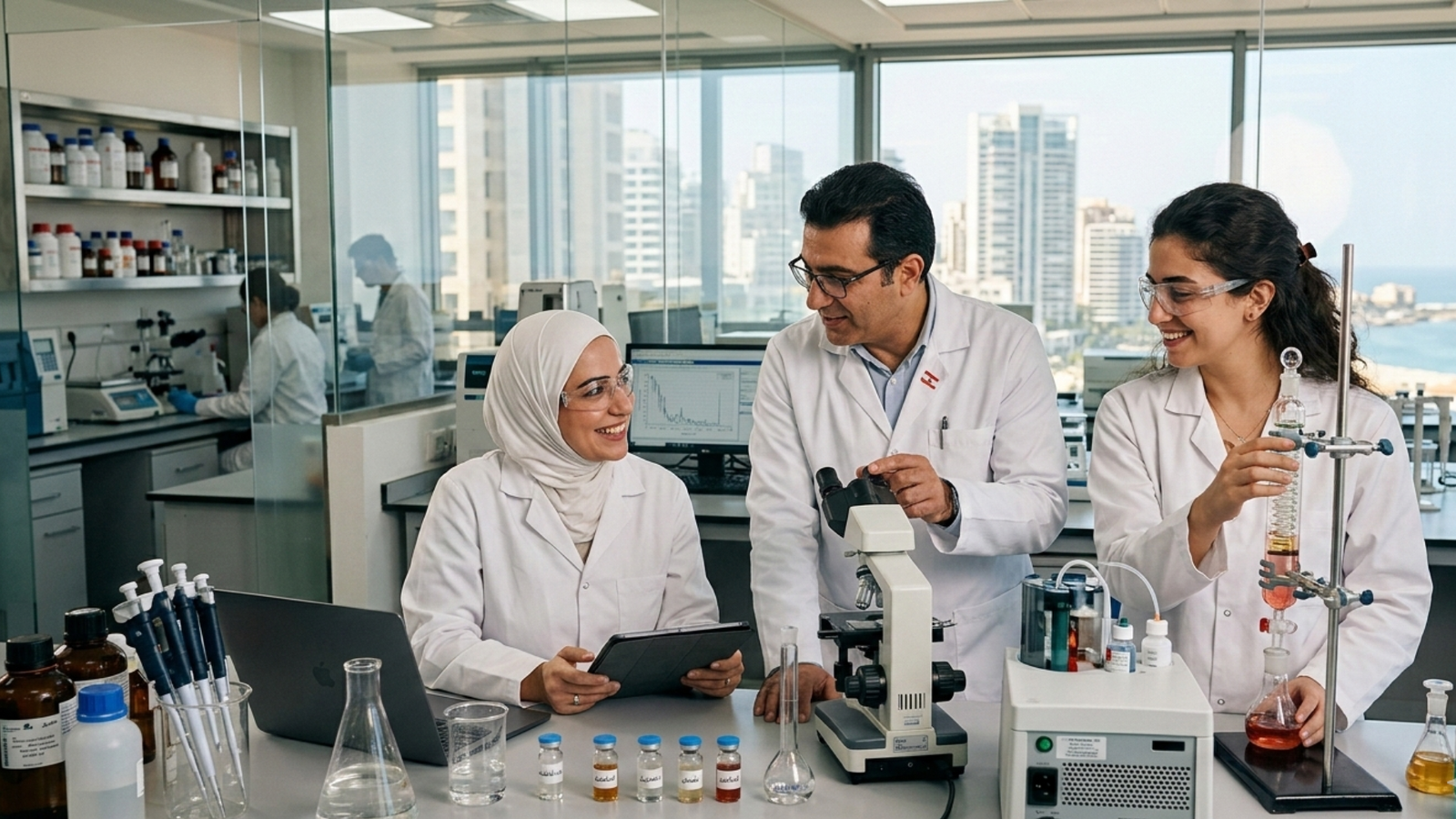 Biovita team in Beirut laboratory